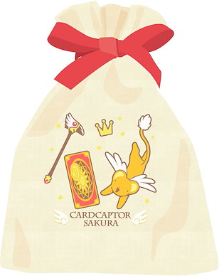 百變小櫻 Magic 咭 「基路仔 + 古羅咭 + 封印之杖」刺繡圖案 索繩小物袋 Travel Kinchaku Icon【Cardcaptor Sakura】