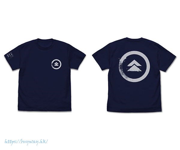 對馬戰鬼 : 日版 (細碼) 家紋 深藍色 T-Shirt