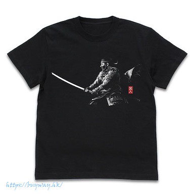 對馬戰鬼 (細碼)「境井仁」冥人 黑色 T-Shirt Kuroudo T-Shirt /BLACK-S【Ghost of Tsushima】