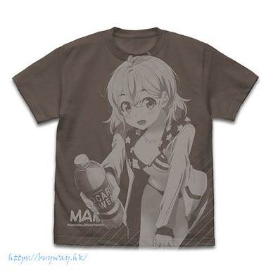 出租女友 (細碼)「七海麻美」暗黑 T-Shirt Mami Nanami All Print T-Shirt /CHARCOAL-S【Rent-A-Girlfriend】