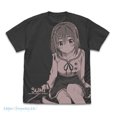 出租女友 (細碼)「櫻澤墨」墨黑色 T-Shirt Sumi Sakurasawa All Print T-Shirt /SUMI-S【Rent-A-Girlfriend】