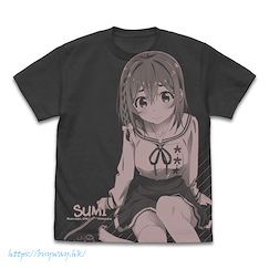 出租女友 (大碼)「櫻澤墨」墨黑色 T-Shirt Sumi Sakurasawa All Print T-Shirt /SUMI-L【Rent-A-Girlfriend】