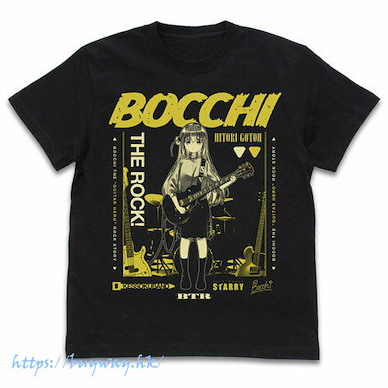 孤獨搖滾 (中碼)「後藤一里」黑色 T-Shirt T-Shirt /BLACK-M【Bocchi the Rock!】