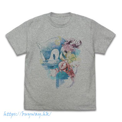 超音鼠 (加大)「超音鼠」Fashion Pencil 混合灰色 T-Shirt Sonic Fashion Pencil Full Color T-Shirt /MIX GRAY-XL【Sonic the Hedgehog】