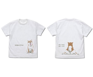 世界末日與柴犬同行 (細碼)「小春」坐下 石原雄先生設計 白色 T-Shirt Yuu Ishihara Design Sitting Haru-san T-Shirt /WHITE-S【Doomsday With My Dog】
