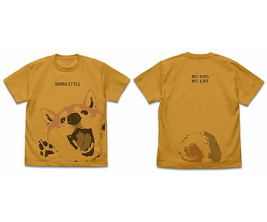 世界末日與柴犬同行 (大碼)「小春」突擊 石原雄先生設計 暗棕色 T-Shirt Yuu Ishihara Design Haru-san Totsugeki T-Shirt /CAMEL-L【Doomsday With My Dog】