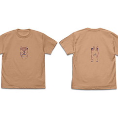 世界末日與柴犬同行 (加大)「小春」石原雄先生設計 珊瑚米黄 T-Shirt Yuu Ishihara Design Wall & Haru-san T-Shirt /CORAL BEIGE-XL【Doomsday With My Dog】