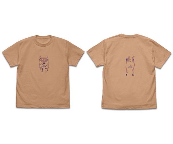 世界末日與柴犬同行 : 日版 (加大)「小春」石原雄先生設計 珊瑚米黄 T-Shirt