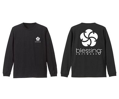 不起眼女主角培育法 (中碼)「blessing software」6年後ver. 黑色 長袖 T-Shirt blessing software (6 Years Later ver.) Sleeve Rib Long Sleeve T-Shirt /BLACK-M【Saekano: How to Raise a Boring Girlfriend】