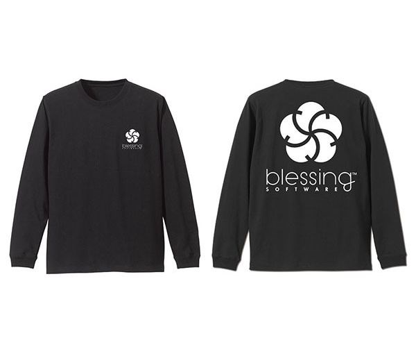 不起眼女主角培育法 : 日版 (中碼)「blessing software」6年後ver. 黑色 長袖 T-Shirt