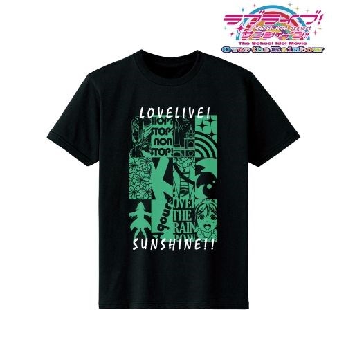 LoveLive! Sunshine!! : 日版 (中碼)「松浦果南」The School Idol Movie Over the Rainbow Hop? Stop? Nonstop! 男裝 黑色 T-Shirt