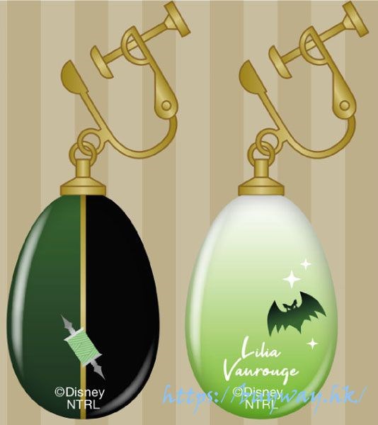迪士尼扭曲樂園 : 日版 「Lilia Vanrouge」玻璃 夾式 耳環