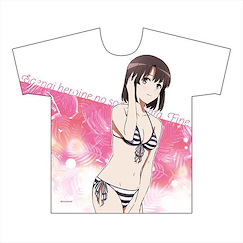 不起眼女主角培育法 (加大)「加藤惠」水著 T-Shirt New Illustration Full Graphic T-Shirt (Megumi/ Swimsuit) XL Size【Saekano: How to Raise a Boring Girlfriend】