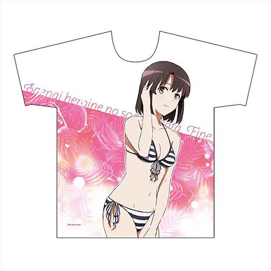 不起眼女主角培育法 (大碼)「加藤惠」水著 T-Shirt New Illustration Full Graphic T-Shirt (Megumi/ Swimsuit) L Size【Saekano: How to Raise a Boring Girlfriend】