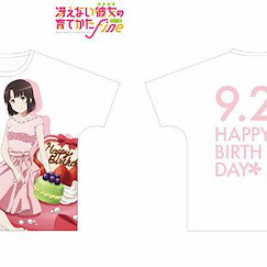 不起眼女主角培育法 (加大)「加藤惠」生日 Ver. 男女通用 T-Shirt New Illustration Megumi Kato Birthday ver. Full Graphic T-Shirt Unisex XL【Saekano: How to Raise a Boring Girlfriend】