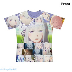 Re：從零開始的異世界生活 (大碼)「艾米莉婭」全彩 T-Shirt Full Graphic T-Shirt Emilia (L Size)【Re:Zero】