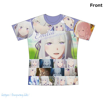 Re：從零開始的異世界生活 (加大)「艾米莉婭」全彩 T-Shirt Full Graphic T-Shirt Emilia (LL Size)【Re:Zero】