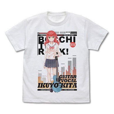孤獨搖滾 (細碼)「喜多郁代」白色 T-Shirt Ikuyo Kita Full Color T-Shirt /WHITE-S【Bocchi the Rock!】