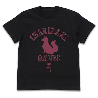 排球少年!! (細碼)「稻荷崎高校」排球部 黑色 T-Shirt Inarizaki High School Volleyball Club T-Shirt /BLACK-S【Haikyu!!】