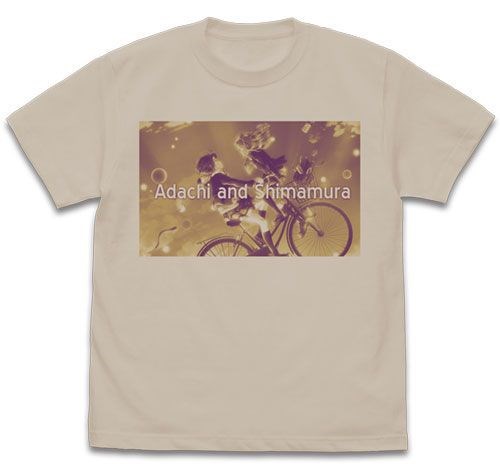 安達與島村 : 日版 (加大)「安達櫻 + 島村抱月」淺米色 T-Shirt