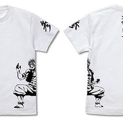 鬼滅之刃 (大碼)「猗窩座」白色 T-Shirt Mugen Train Arc Akaza T-Shirt /WHITE-L【Demon Slayer: Kimetsu no Yaiba】