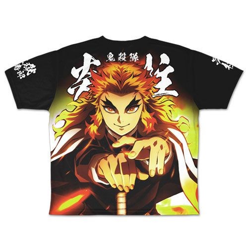 鬼滅之刃 : 日版 (大碼)「煉獄杏壽郎」無限列車篇 雙面 全彩 T-Shirt