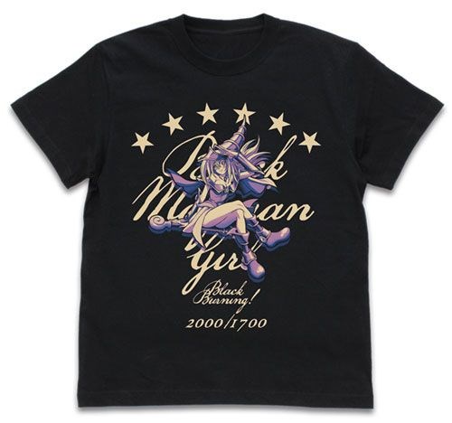 遊戲王 系列 : 日版 (細碼)「黑魔導女孩」Ver.2.0 黑色 T-Shirt