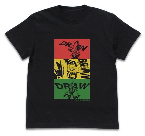 遊戲王 系列 : 日版 (加大)「王道遊我」のドロー！黑色 T-Shirt