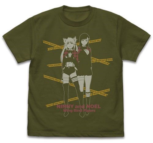 龍與魔女 : 日版 (大碼)「新橋諾艾兒 + 妮妮」墨綠色 T-Shirt