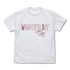 養狗與貓每天都很開心 (大碼)「犬くん」WONDERFUL DAY 白色 T-Shirt Inu-kun's Wonderful T-Shirt /WHITE-L【With a Dog AND a Cat, Every Day is Fun】