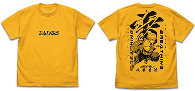 鬼滅之刃 (加大)「我妻善逸」無限列車篇 雷の呼吸 金色 T-Shirt Mugen Train Arc Thunder Breathing Zenitsu Agatsuma T-Shirt /GOLD-XL【Demon Slayer: Kimetsu no Yaiba】