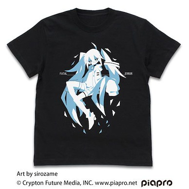 VOCALOID系列 (細碼)「初音未來」sirozame Ver. 黑色 T-Shirt Hatsune Miku T-Shirt sirozame Ver. /BLACK-S【VOCALOID Series】