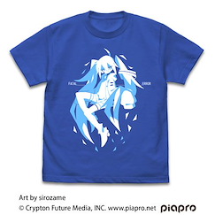 VOCALOID系列 : 日版 (細碼)「初音未來」sirozame Ver. 寶藍色 T-Shirt
