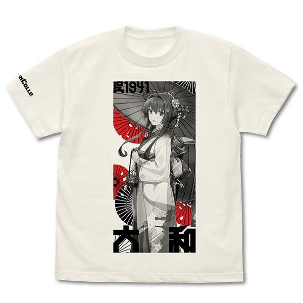 艦隊 Collection -艦Colle- : 日版 (細碼)「大和」晴れ着mode 香草白 T-Shirt