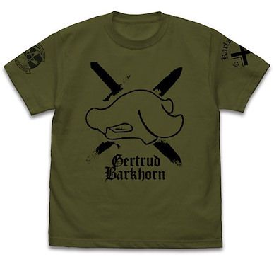 強襲魔女系列 (細碼)「歌爾特露特」第501統合戰鬥航空團 墨綠色 T-Shirt 501st Joint Fighter Wing Gertrud Barkhorn Personal Mark T-Shirt /MOSS-S【Strike Witches Series】