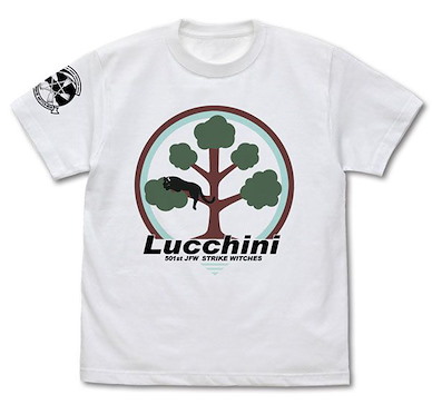 強襲魔女系列 (細碼)「佛蘭切斯卡」第501統合戰鬥航空團 白色 T-Shirt 501st Joint Fighter Wing Francesca Lucchini Personal Mark T-Shirt /WHITE-S【Strike Witches Series】