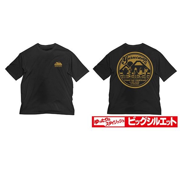 搖曳露營△ : 日版 (加大) 半袖 黑色 T-Shirt
