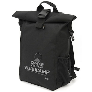 搖曳露營△ 黑色 卷頂背囊 Roll-Top Backpack【Laid-Back Camp】