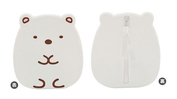 角落生物 : 日版 「北極熊 / 白熊」矽膠小物袋