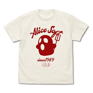 AliceSoft (アリスソフト) (加大) 品牌 Logo 香草白 T-Shirt Honey T-Shirt /VANILLA WHITE-XL【Alice Soft】
