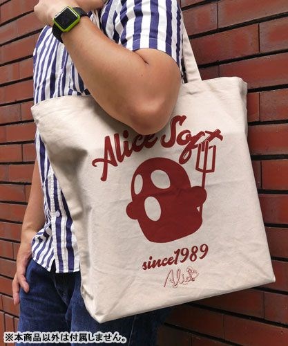 AliceSoft (アリスソフト) : 日版 品牌 Logo 米白 大容量 手提袋