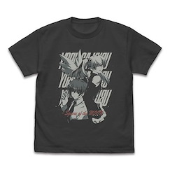 夜が来る！ : 日版 (中碼)「火倉いずみ + 七荻鏡花」墨黑色 T-Shirt
