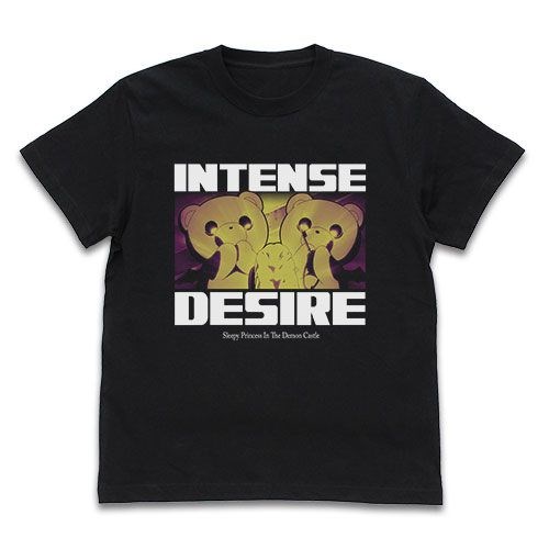 在魔王城說晚安 : 日版 (大碼)「惡魔小熊」INTENSE DESIRE 黑色 T-Shirt
