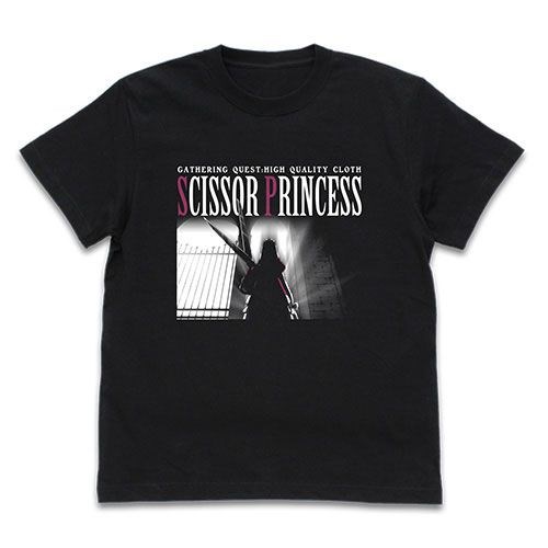 在魔王城說晚安 : 日版 (細碼)「栖夜公主」SCISSOR PRINCESS 黑色 T-Shirt