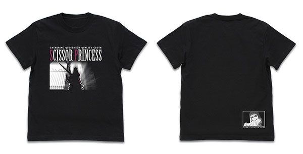 在魔王城說晚安 : 日版 (大碼)「栖夜公主」SCISSOR PRINCESS 黑色 T-Shirt