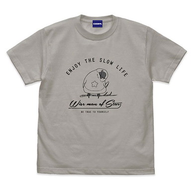 佐佐木與文鳥小嗶 (中碼)「小嗶」淺灰 T-Shirt Pichan T-Shirt /LIGHT GRAY-M【Sasaki and Peeps】