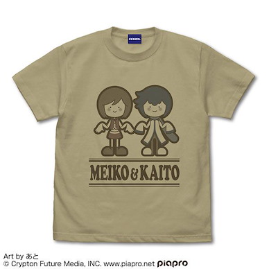 VOCALOID系列 (中碼)「KAITO + MEIKO」あと氏 深卡其色 T-Shirt MEIKO / KAITO MEIKO & KAITO T-Shirt Ato Ver. /SAND KHAKI-M【VOCALOID Series】