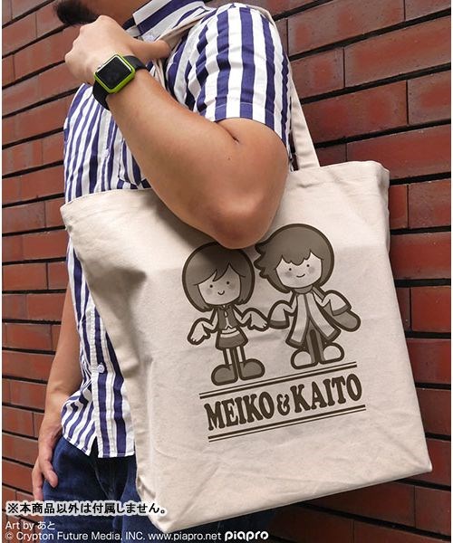 VOCALOID系列 : 日版 「KAITO + MEIKO」あと氏 插圖 米白 大容量 手提袋