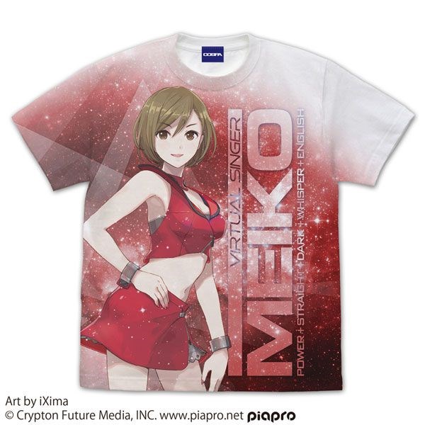 VOCALOID系列 : 日版 (加大)「MEIKO」MK15th project 全彩 白色 T-Shirt