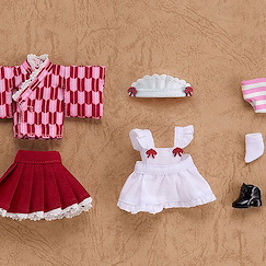 未分類 : 日版 黏土娃 服裝套組 和風女僕 櫻色